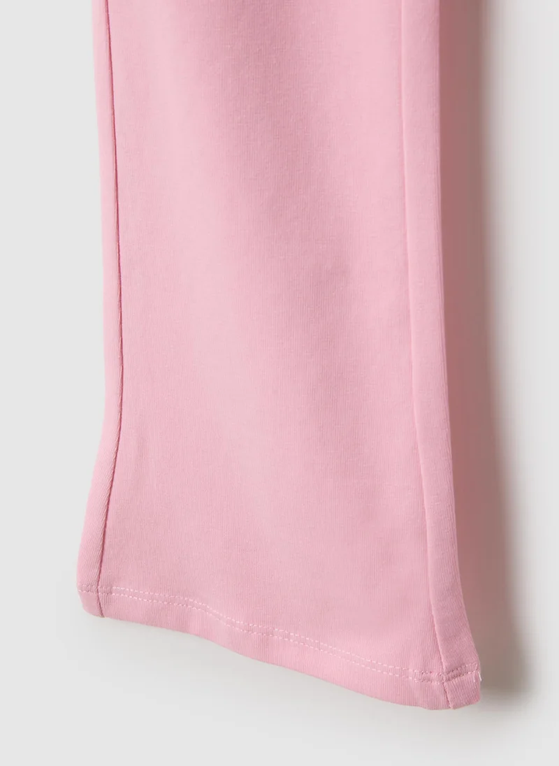 Ovs  OVS Girls' Pink Stretch Cotton Flare Fit Leggings for Kids | Best Price UAE